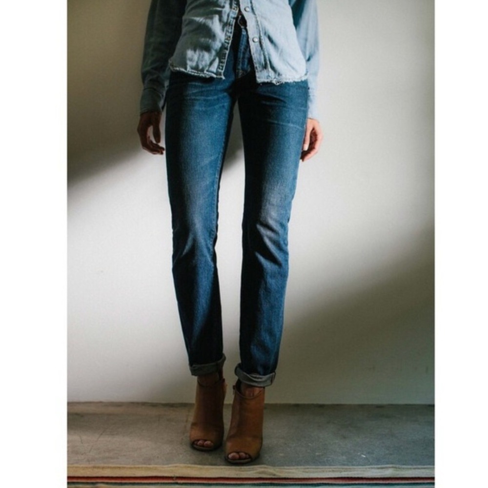 Imogene and Willie James Jeans Slim Straight Medium Wash Blue Womens 25 Straight